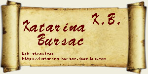 Katarina Bursać vizit kartica
